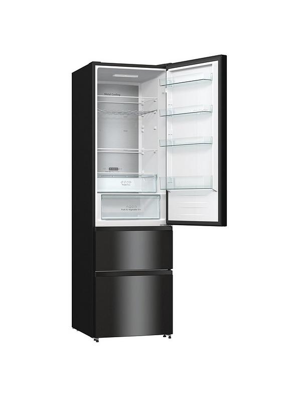 Hisense RM469N4AFEUK 200cm High 60/40 Frost-Free Fridge Freezer - Black Gloss - E Rated - Image 3